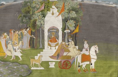 Ukendt indianer - Krishna bortførte Rukmani fra templet af Unbekannt Unbekannt